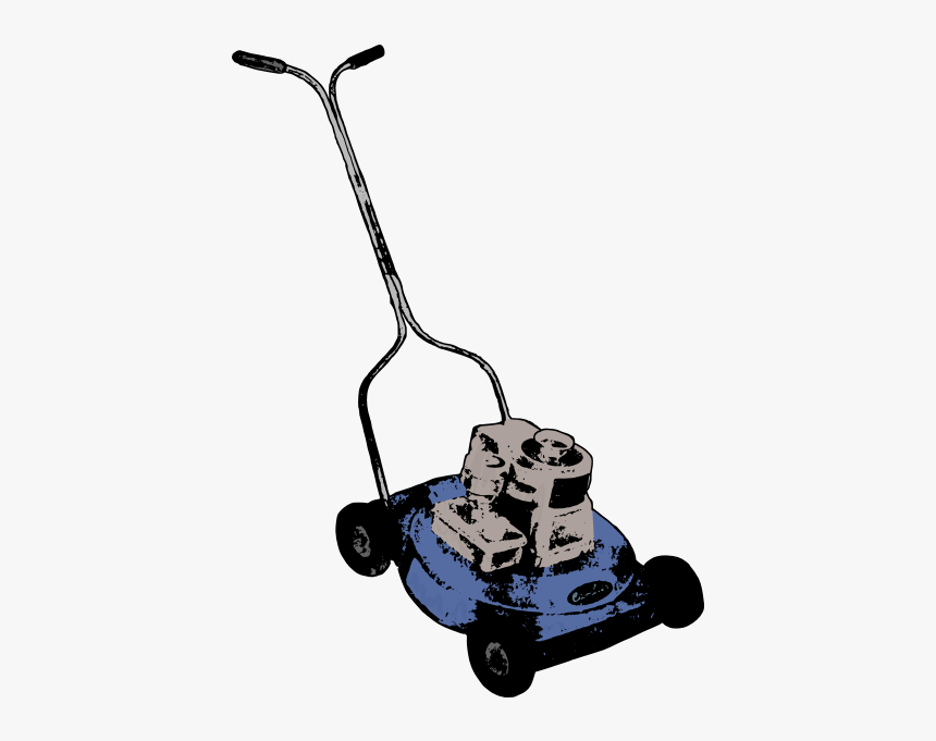 Blue Lawn Mower, HD Png Download