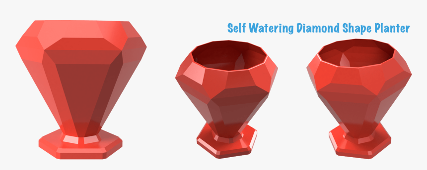 Expocnc Self Watering Diamond Shape Planter, HD Png Download