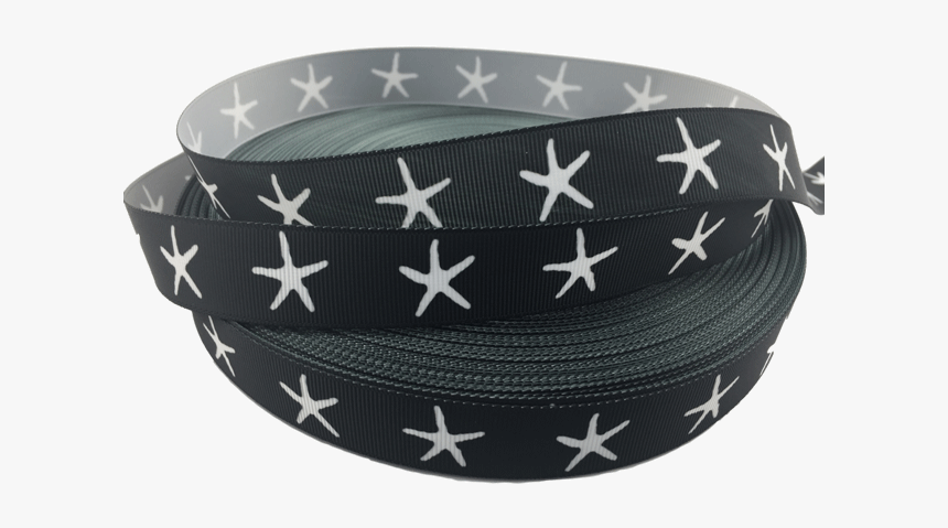 Ribbons [tag] Star Fish Grosgrain Ribbons 7/8″, Black, HD Png Download