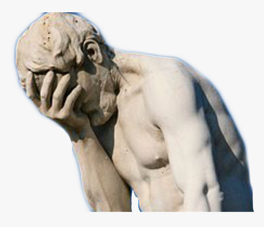Statue Facepalm Man 1896 Freetoedit, HD Png Download