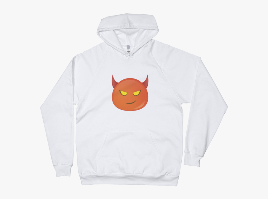 Expressive Red Devil Emoji Unisex Pullover Hoodie, HD Png Download