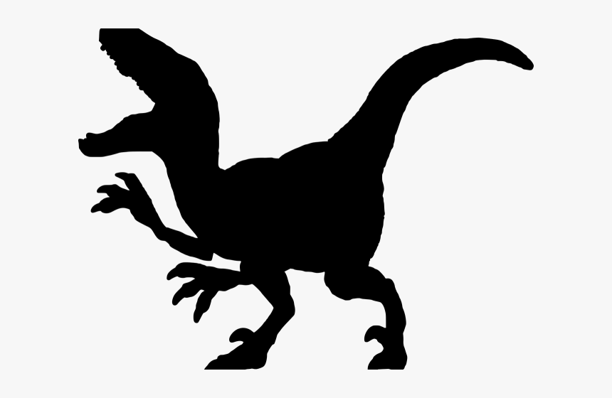 Velociraptor Clipart Dinosaur Silhouette, HD Png Download