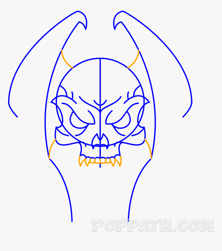 A Skull Tattoo Also Gives A Very Scary Look, HD Png Download