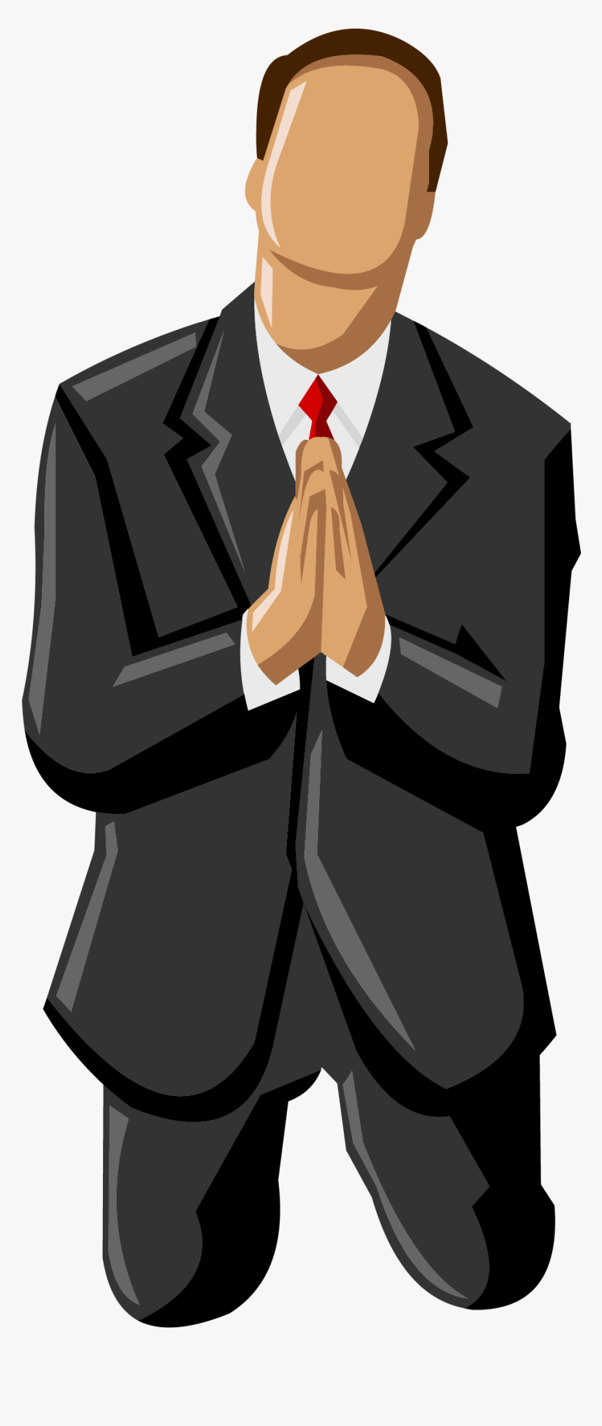 Transparent Man Praying Silhouette Png, Png Download