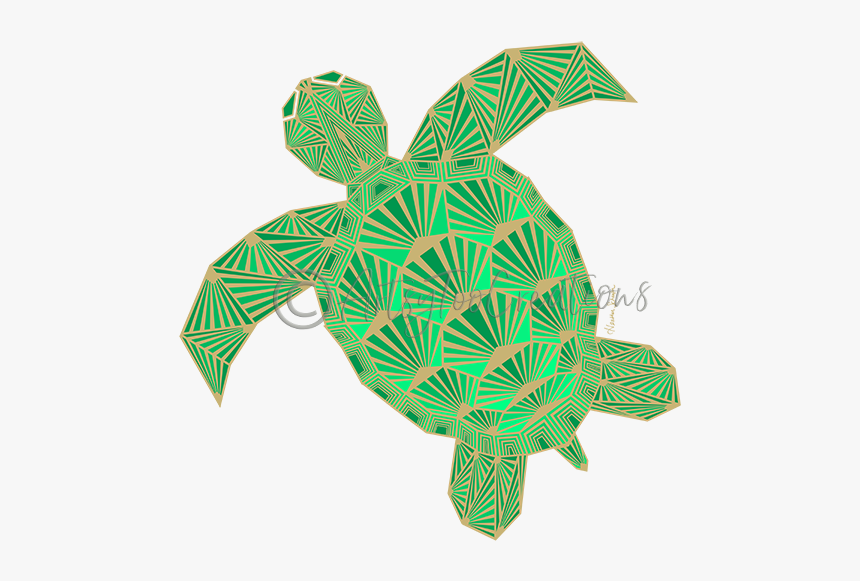 Art Deco Turtle, HD Png Download