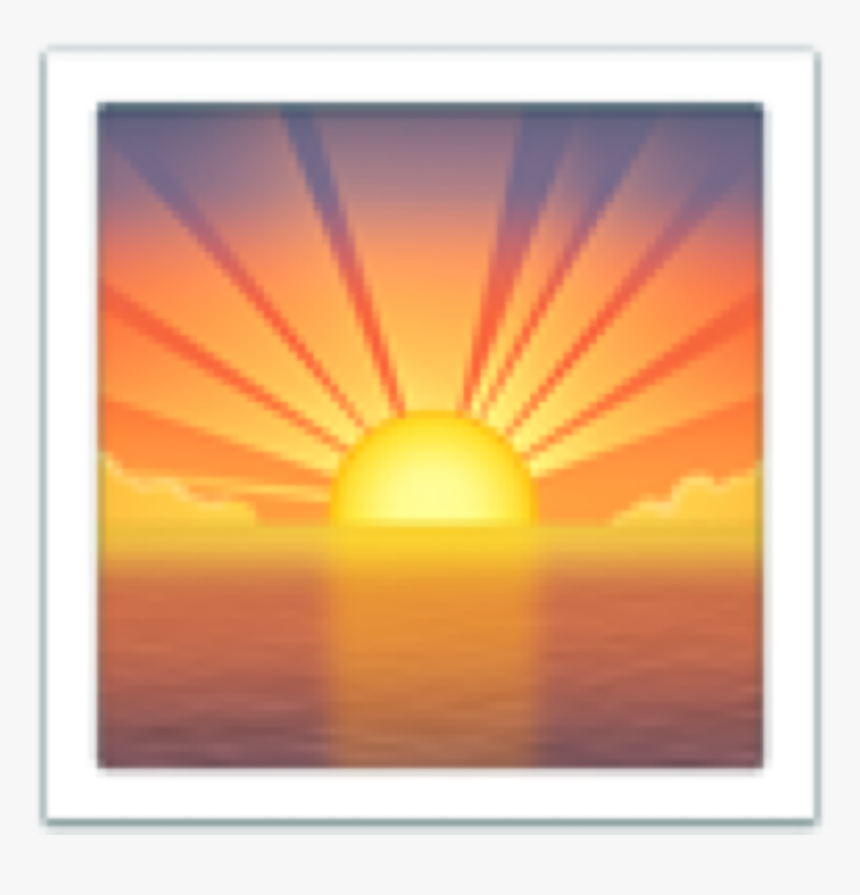 #sunset #polaroid #frame #picture #square #emoji #cute, HD Png Download