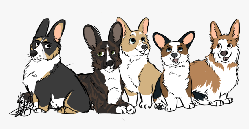 Drawn Corgi Transparent, HD Png Download