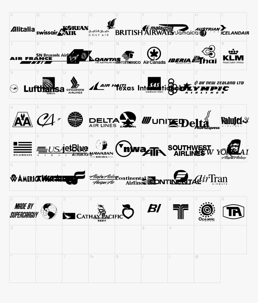 Airline Logos Past Font, HD Png Download