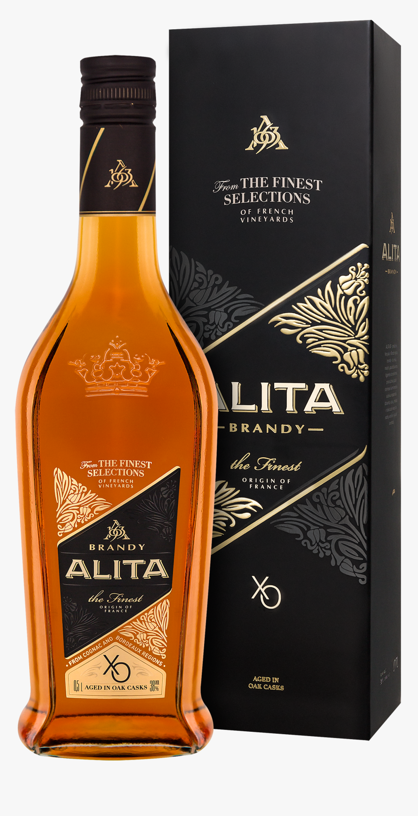 Gift Box Design For Alita Xo Brandy Vodka Bottle, Whiskey, HD Png Download
