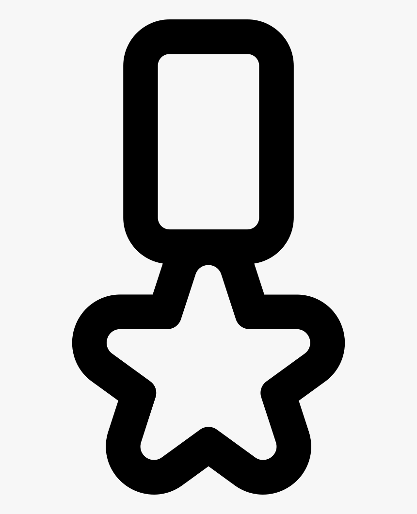 Star Medal Condecoration Outline, HD Png Download