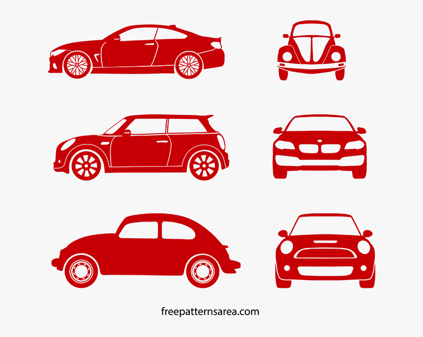 Car Silhouette Illustration Vector Outline Templates, HD Png Download