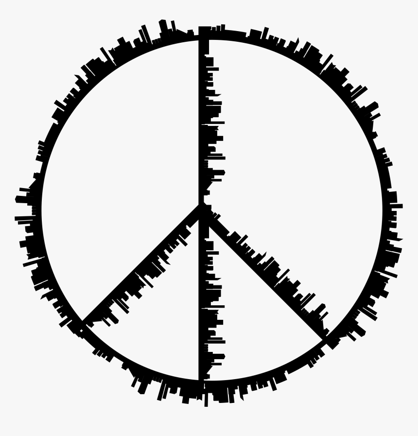 Peace Sign City Silhouette Clip Arts, HD Png Download
