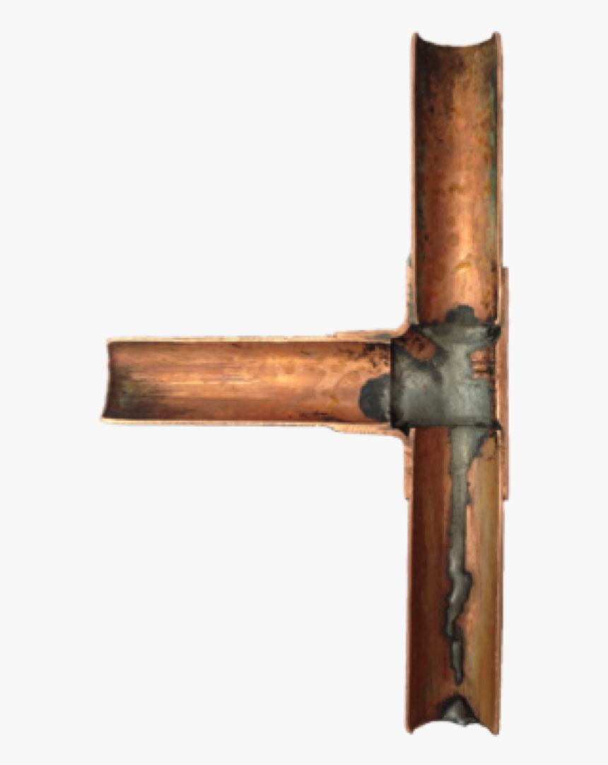 The Joint With Excess Solder Running Down The Inside, HD Png Download