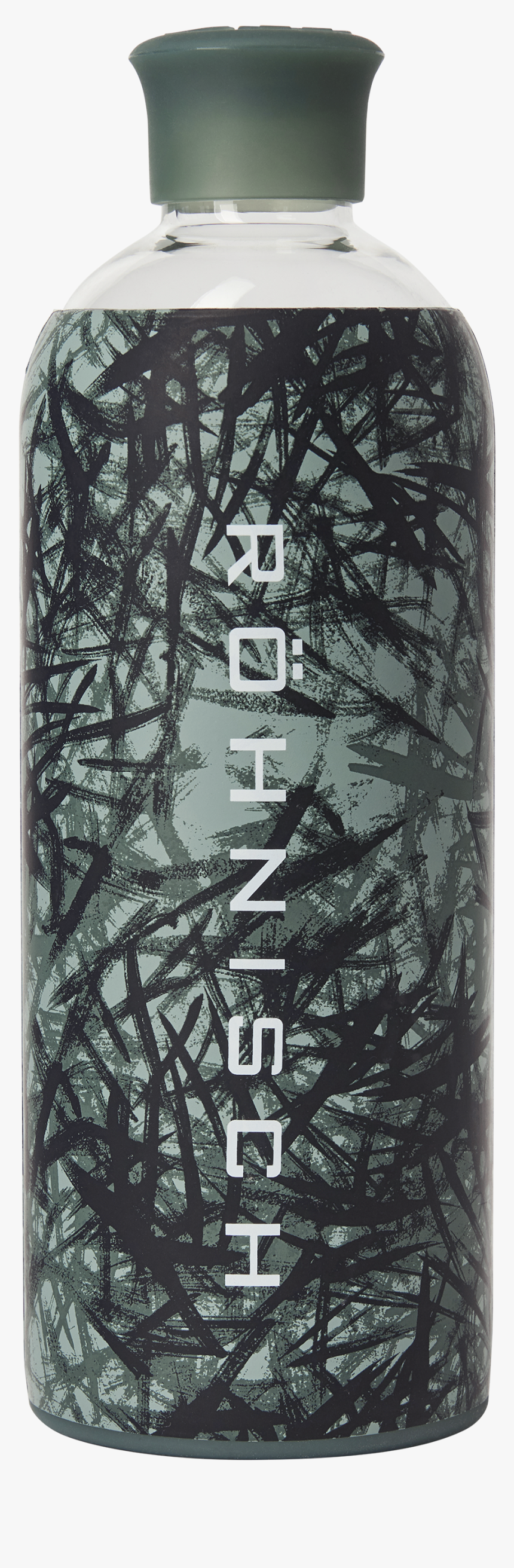 Glass Water Bottle, Sketch Green, HD Png Download