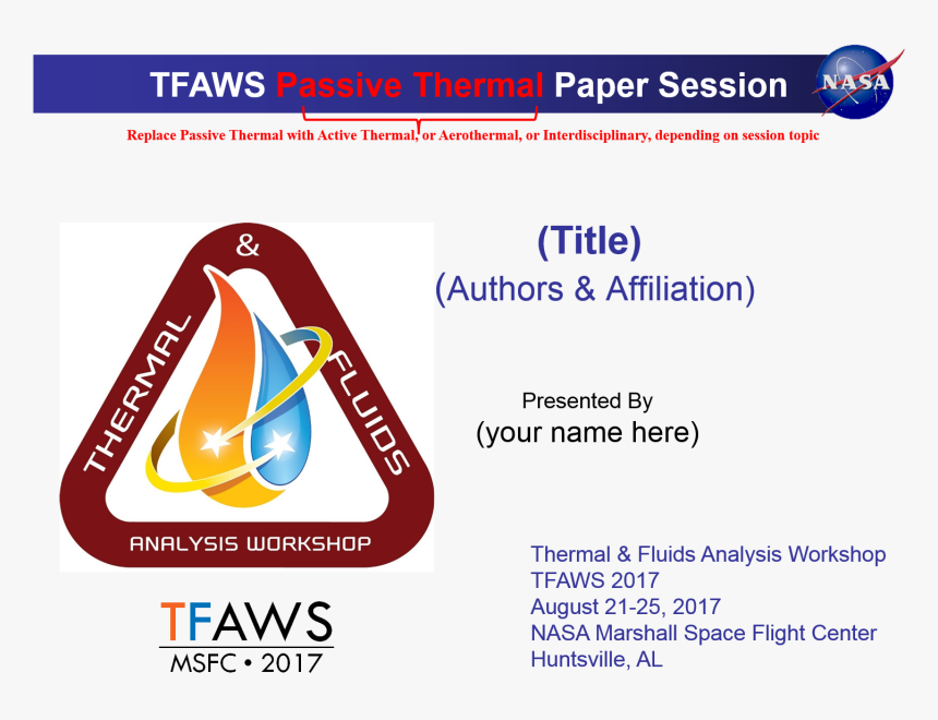 Tfaws 2017 Presentation Template, HD Png Download
