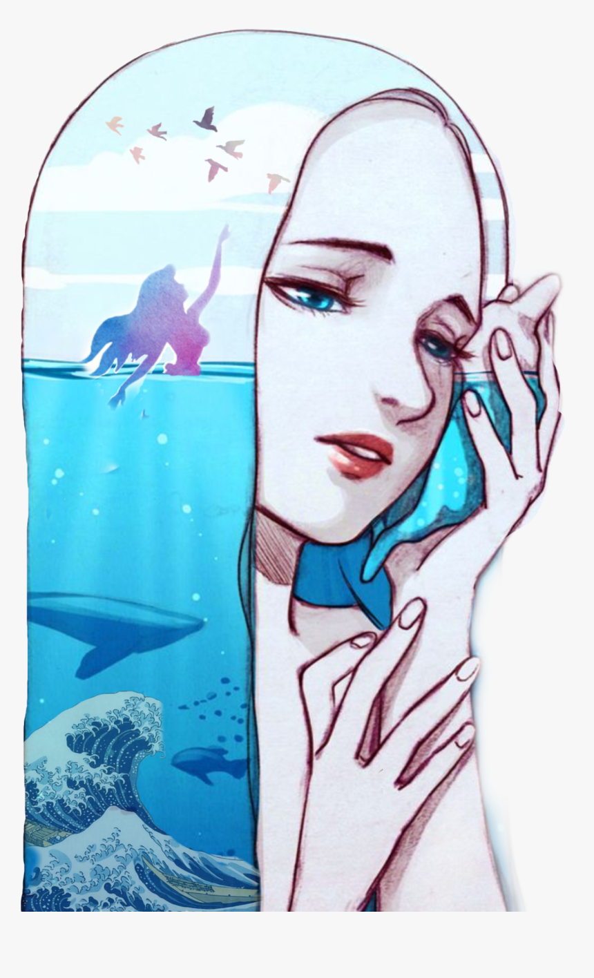 #girl #ocean #waves The Girl Of The Ocean #srcwave, HD Png Download