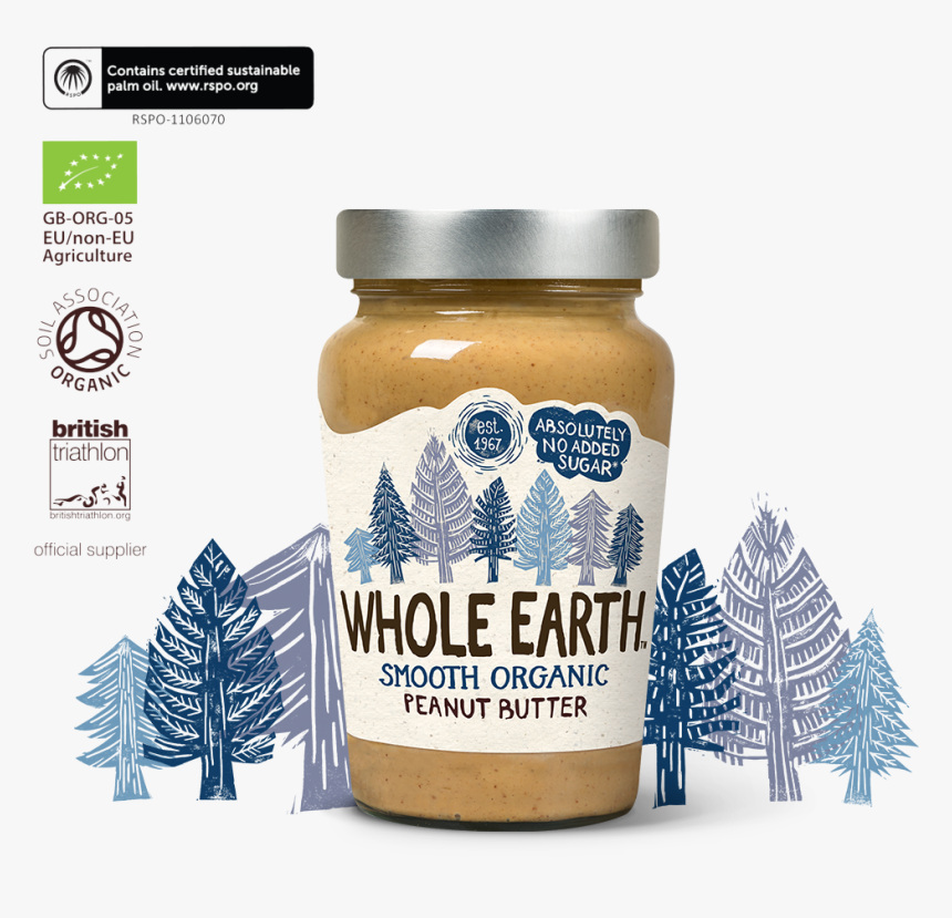 Whole Earth Smooth Organic Peanut Butter , Png Download, Transparent Png