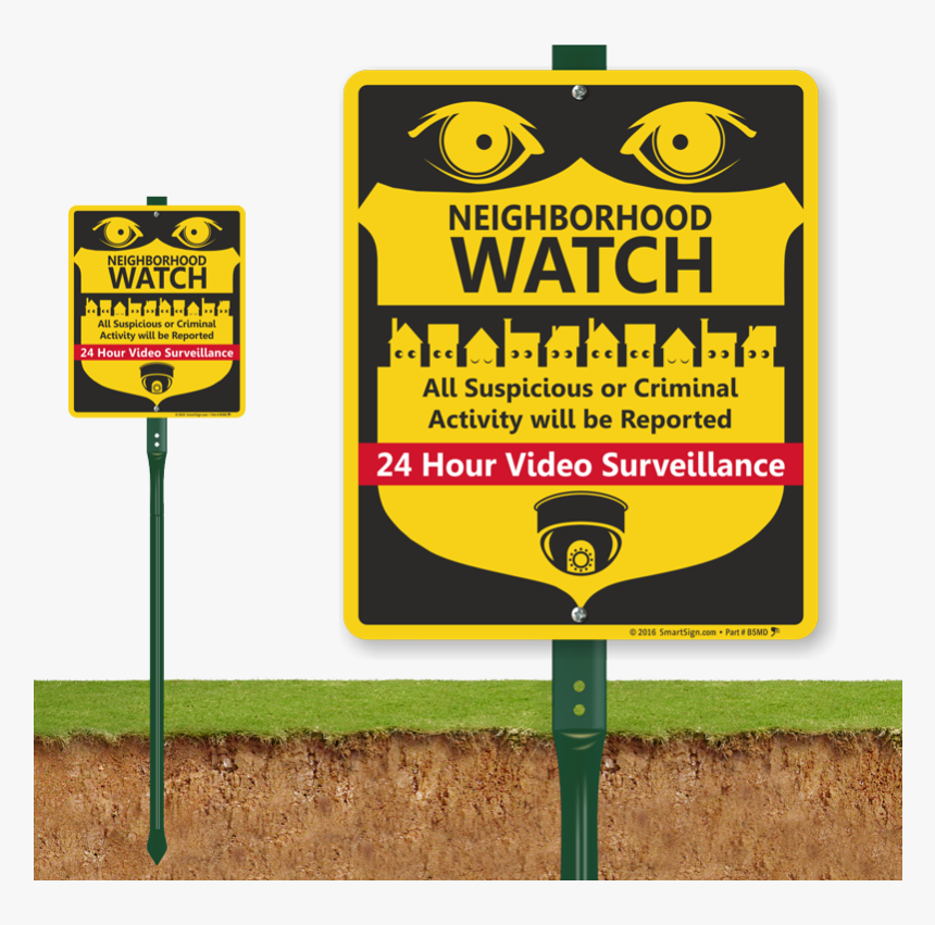 Neighborhood Crime Watch Lawnboss® Sign & Stake Kit, HD Png Download
