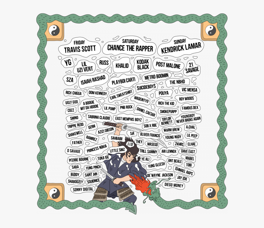 Kendrick Lamar, Chance The Rapper And Travis Scott, HD Png Download