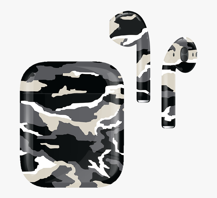 Airpods Army Camo Monochrome, HD Png Download