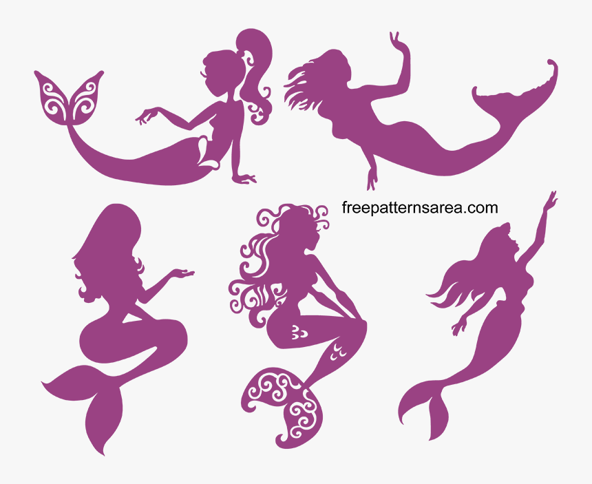 Mermaid Silhouette Png, Transparent Png
