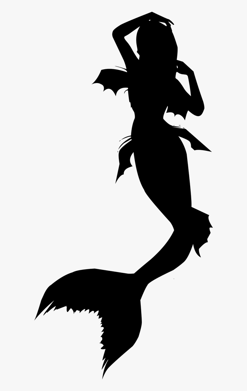 Mermaid Silhouette Png, Transparent Png