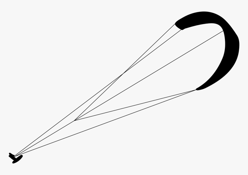 Free Vector Kitesurf Silhouette, HD Png Download