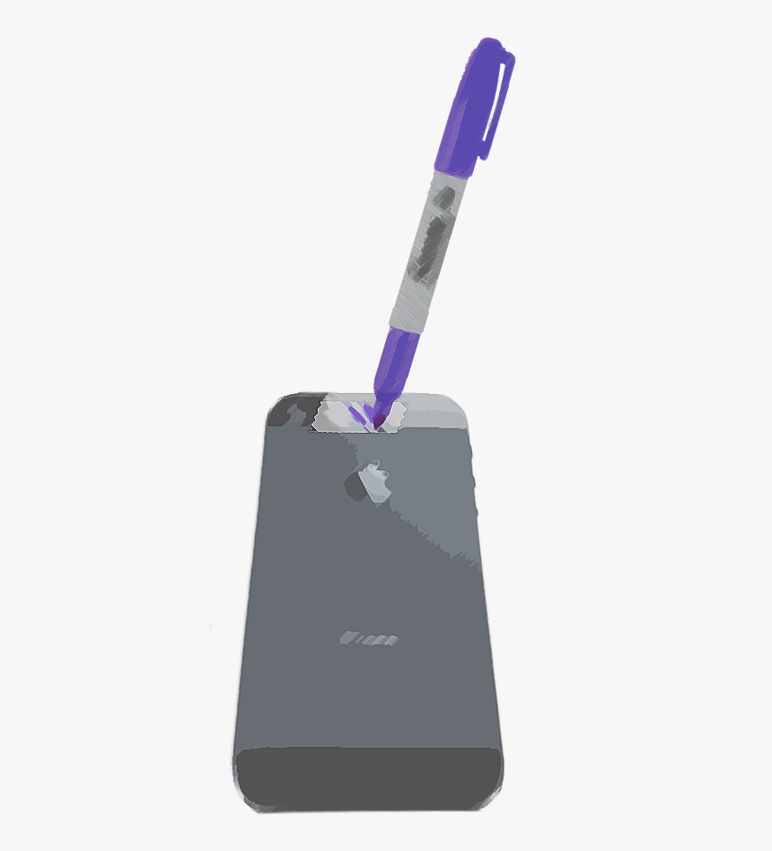 Apply Another Small Piece Of Tape On Top Of The Blue, HD Png Download