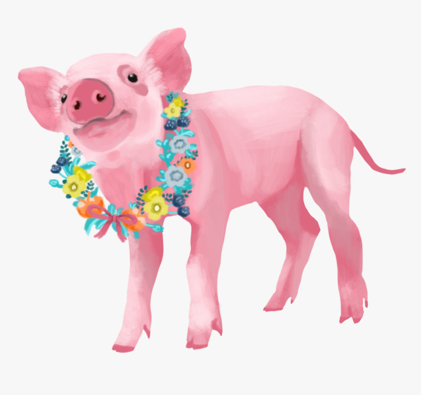 Pig Flower Wreath, HD Png Download