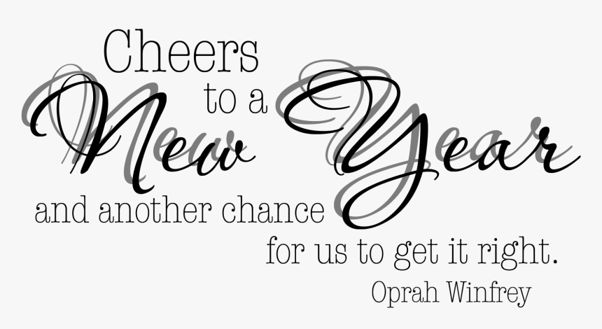 Cheers To The New Year Quote Word Art, HD Png Download