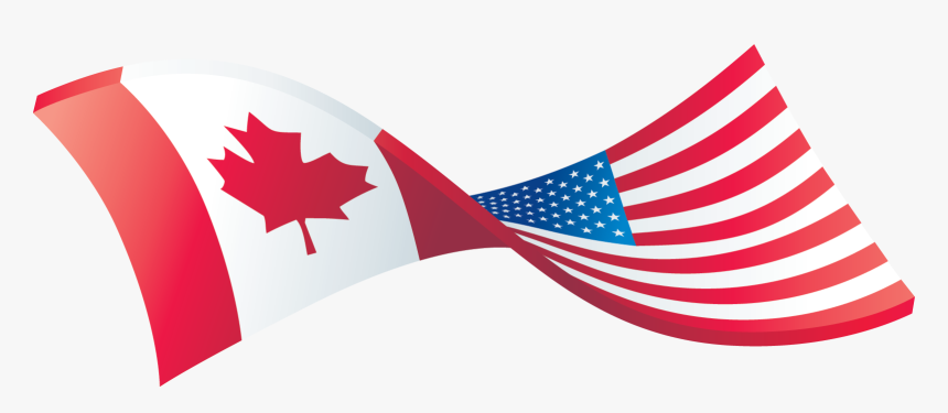Canada And American Flags , Png Download, Transparent Png