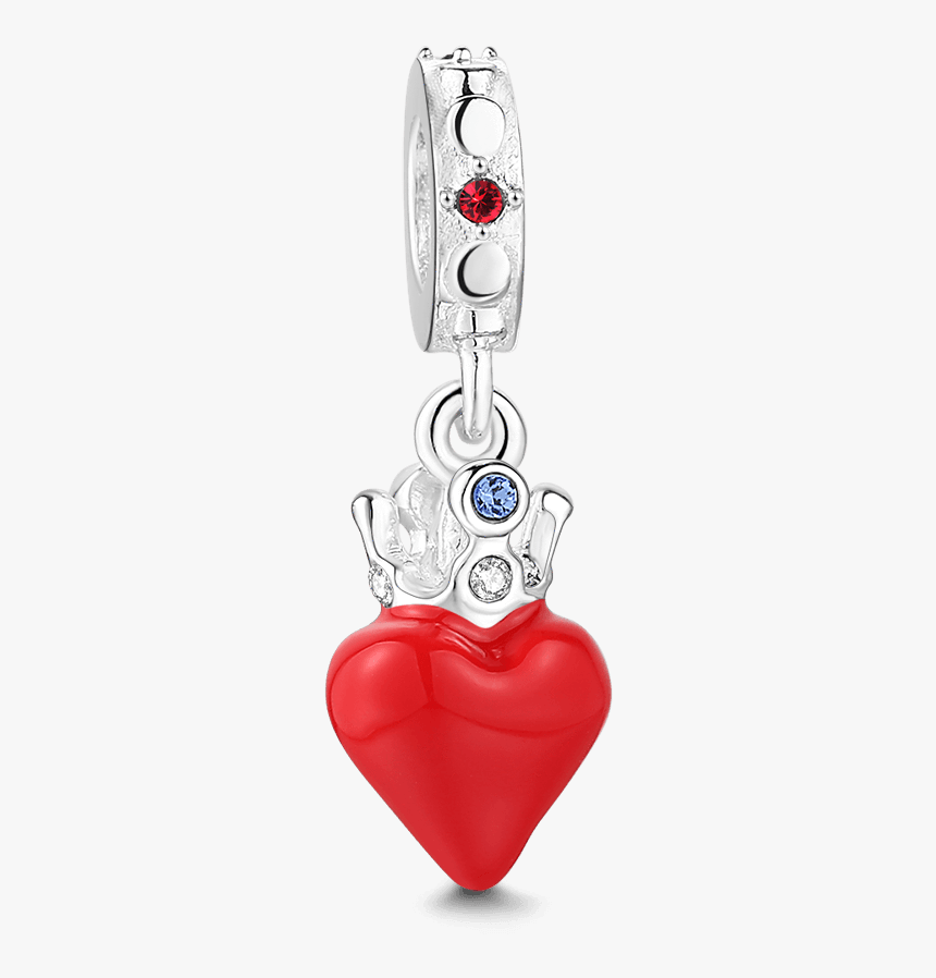 Coração Vermelho Berloque Prata Swarovski Cristal - Locket, HD Png Download
