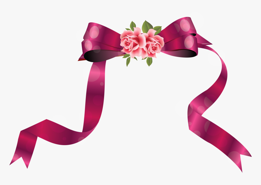 Decorative With Roses Image - Decorative Ribbon Png, Transparent Png