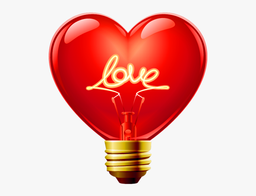 Love Heart Light Bulbs, HD Png Download
