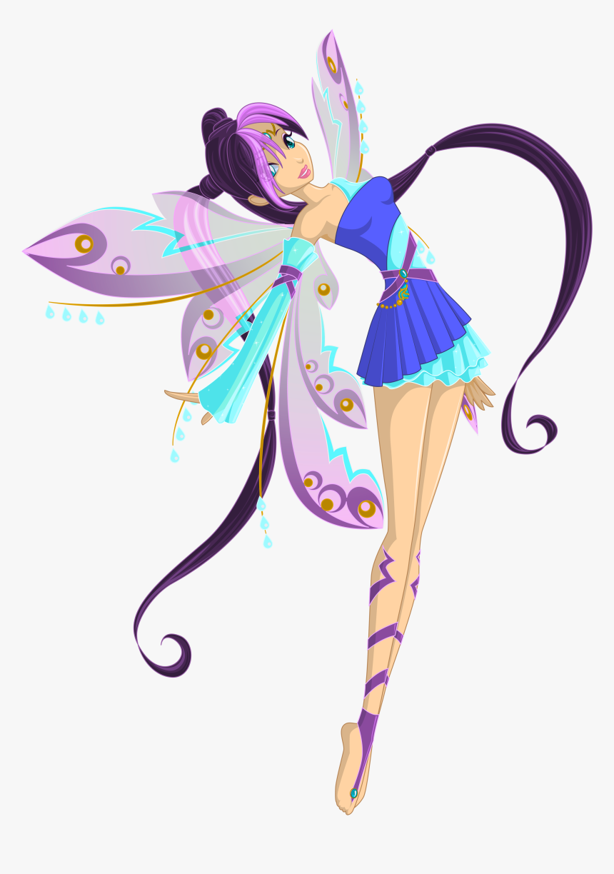 Purple Fairy Cliparts - Cartoon Fairy Transparent Background, HD Png Download