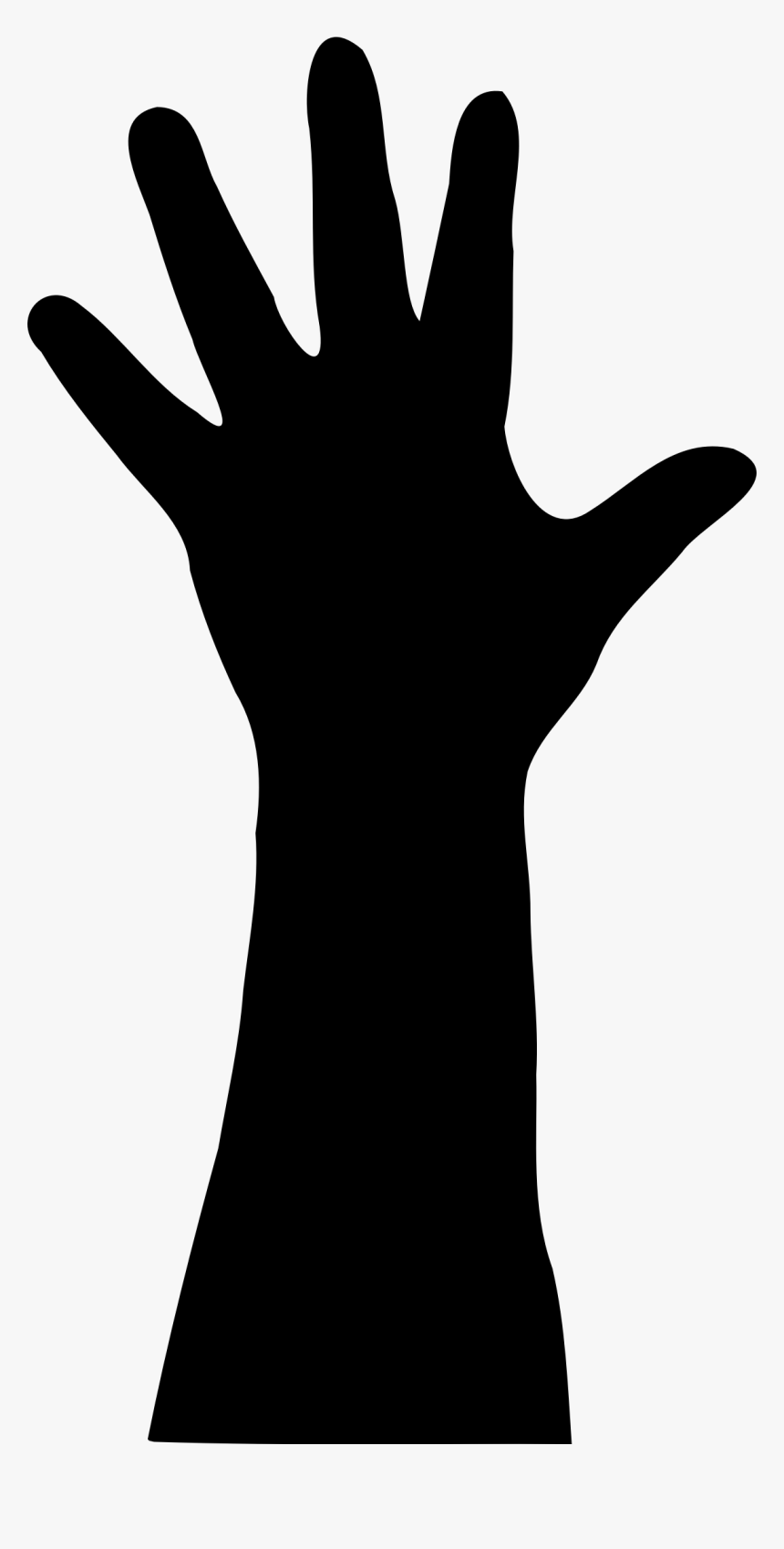 Zombie Silhouette At Getdrawings - Hand Silhouette Png, Transparent Png