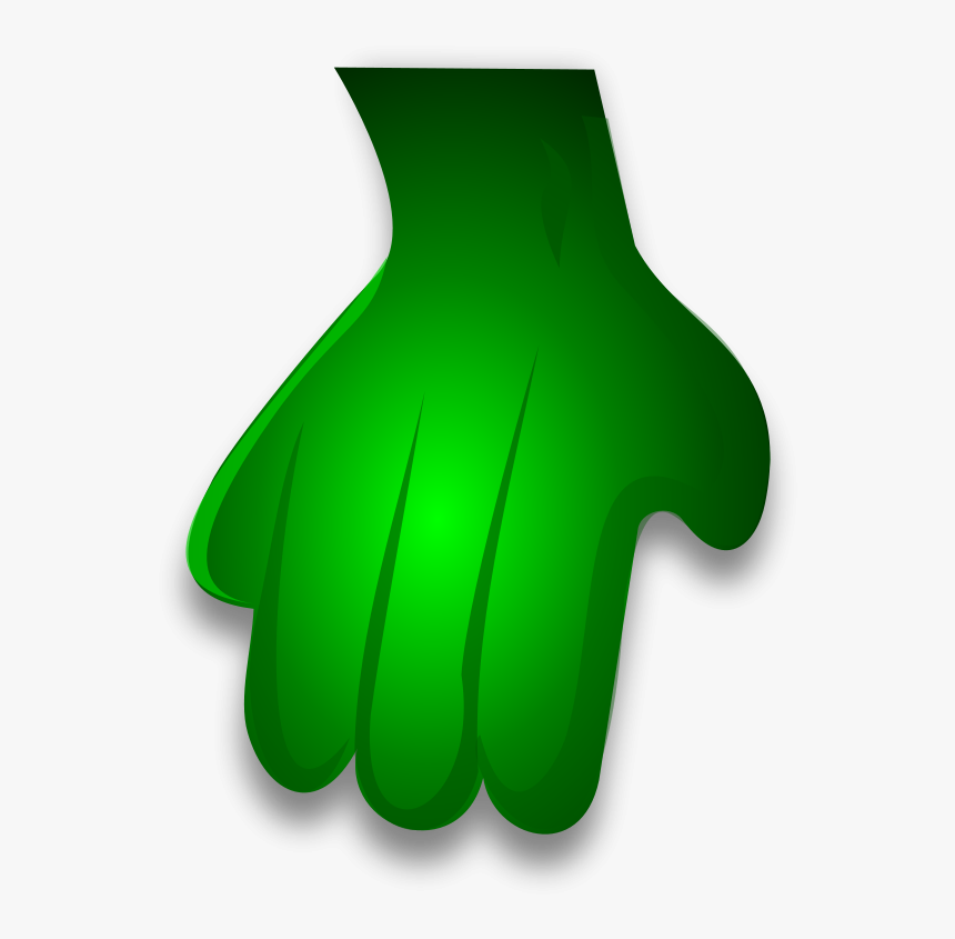 Green Monster Hand 2 - Green Hand Clip Art, HD Png Download