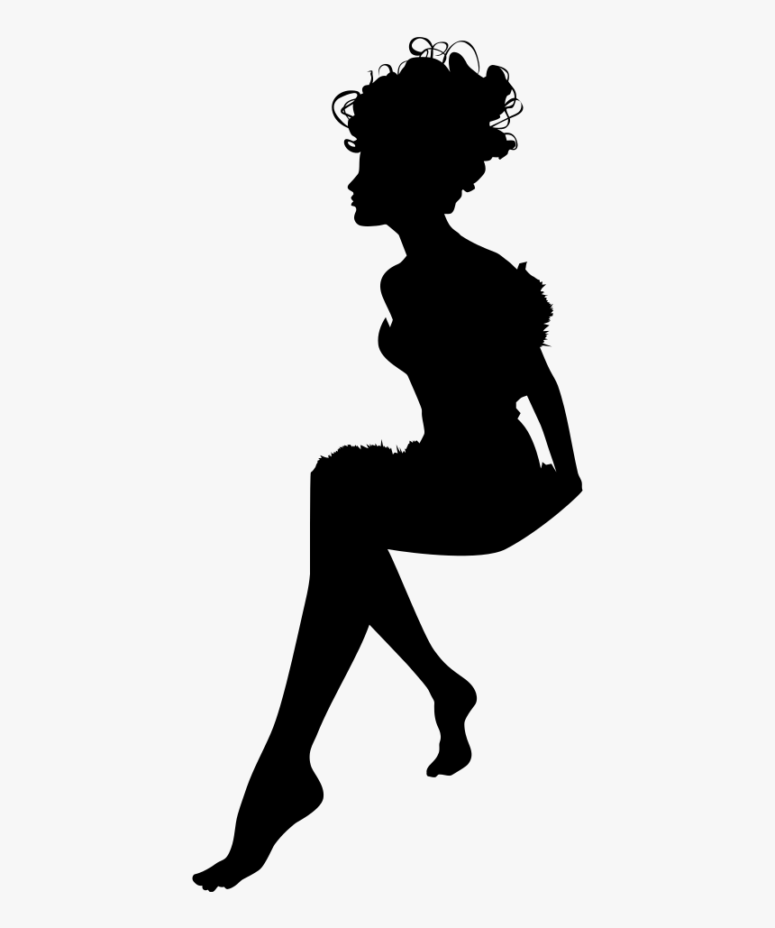 Sitting Silhouette Png -fairy Sitting In Circle Minus - Woman Silhouette Png Free, Transparent Png