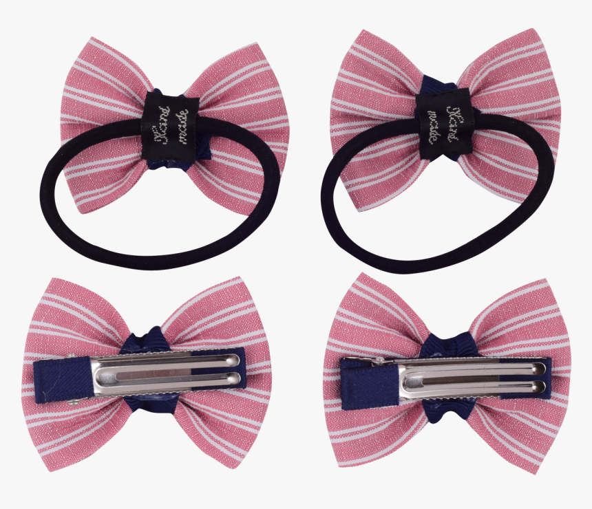 Stripes Bow Hair Accessory Set, HD Png Download