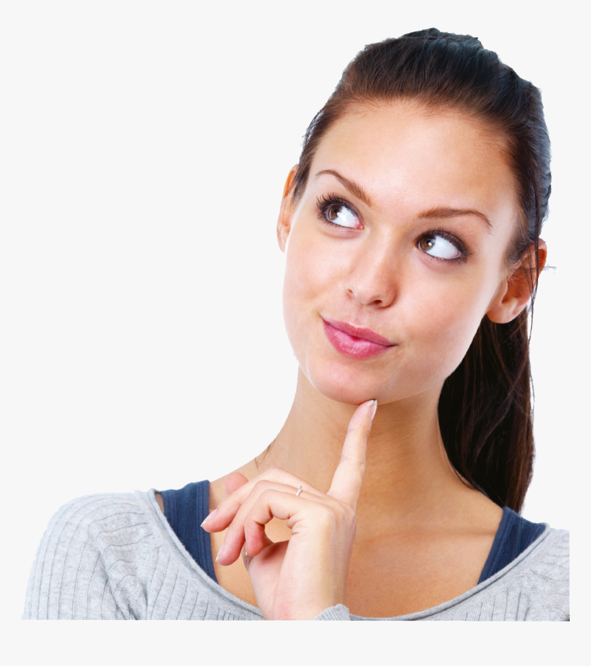 Thinking Woman Png Image - Woman Thinking, Transparent Png