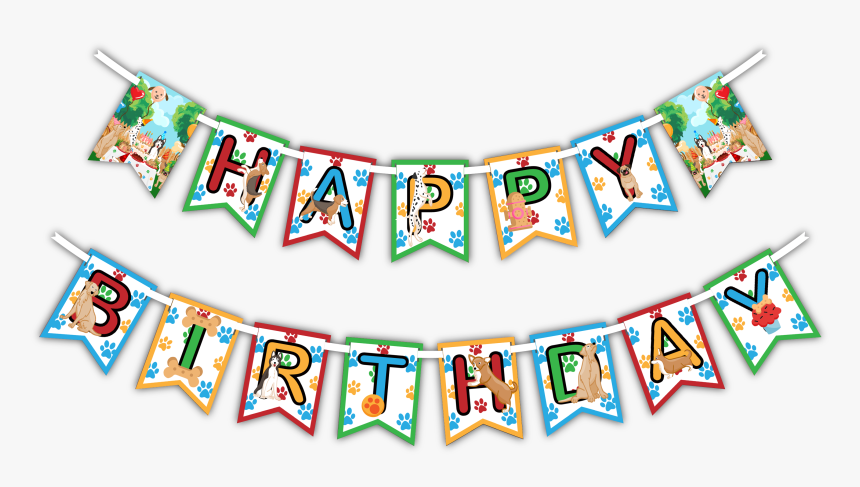 Puppy Dog Happy Birthday - Transparent Happy Birthday Banner Png, Png Download