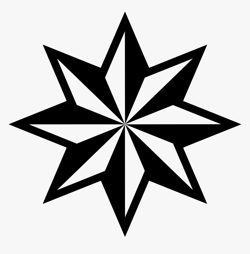 Clip Art Picture Royalty Free Techflourish - 8 Point Star Vector, HD Png Download