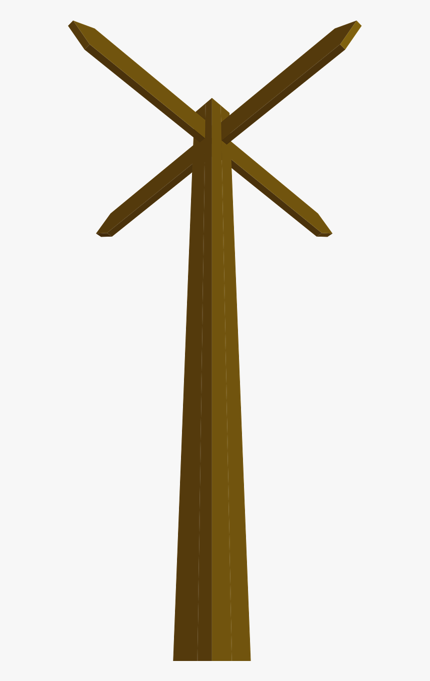 Way Pole 5652 Large - Clipart Brown Pole, HD Png Download