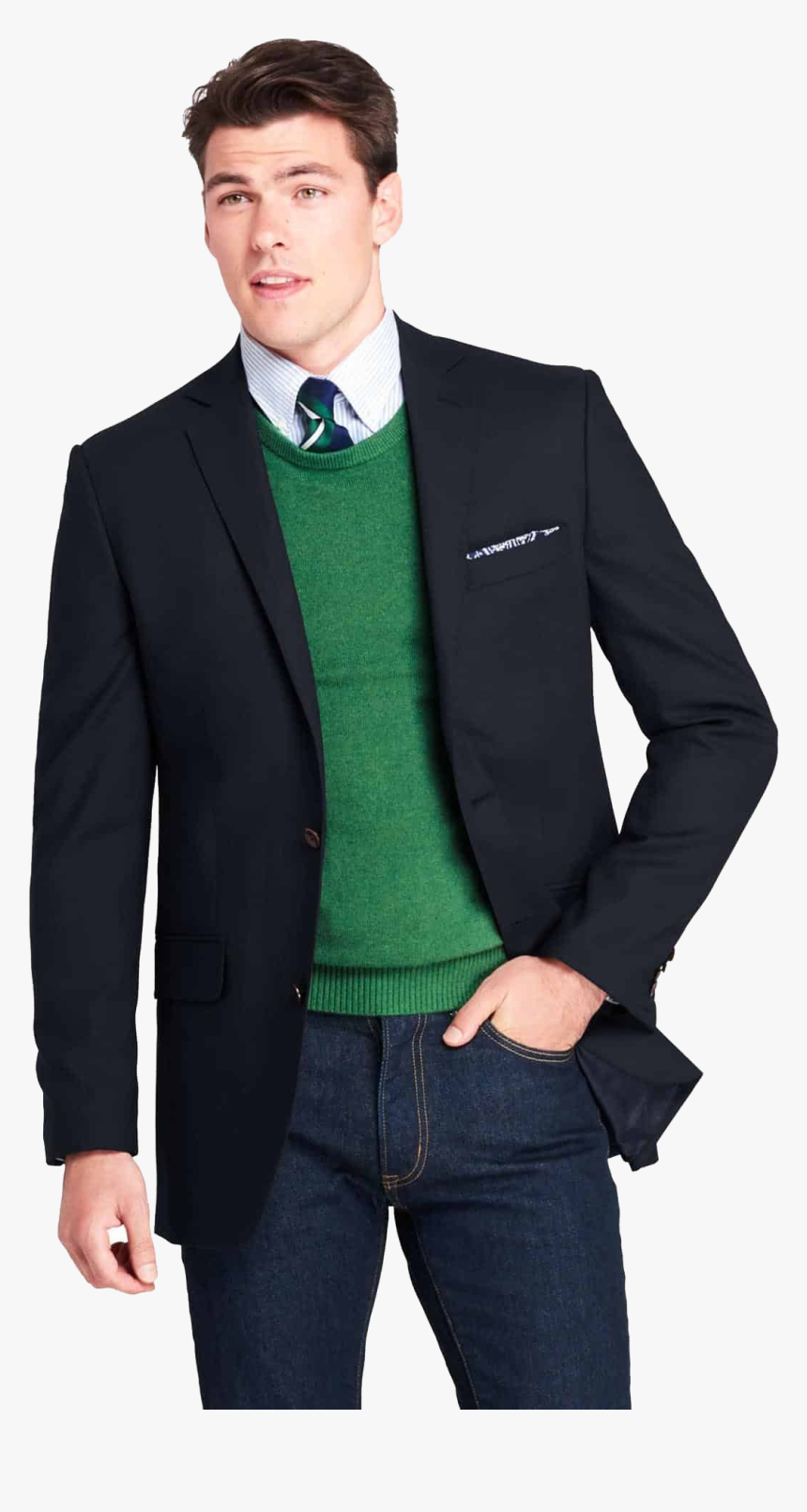 Blazer With Jeans Png Clipart - Colour Trousers To Wear With Navy Blazer Mens, Transparent Png