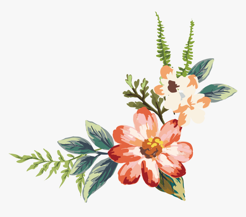 Old Drawing Flower - Flower Png Drawing Watercolor, Transparent Png