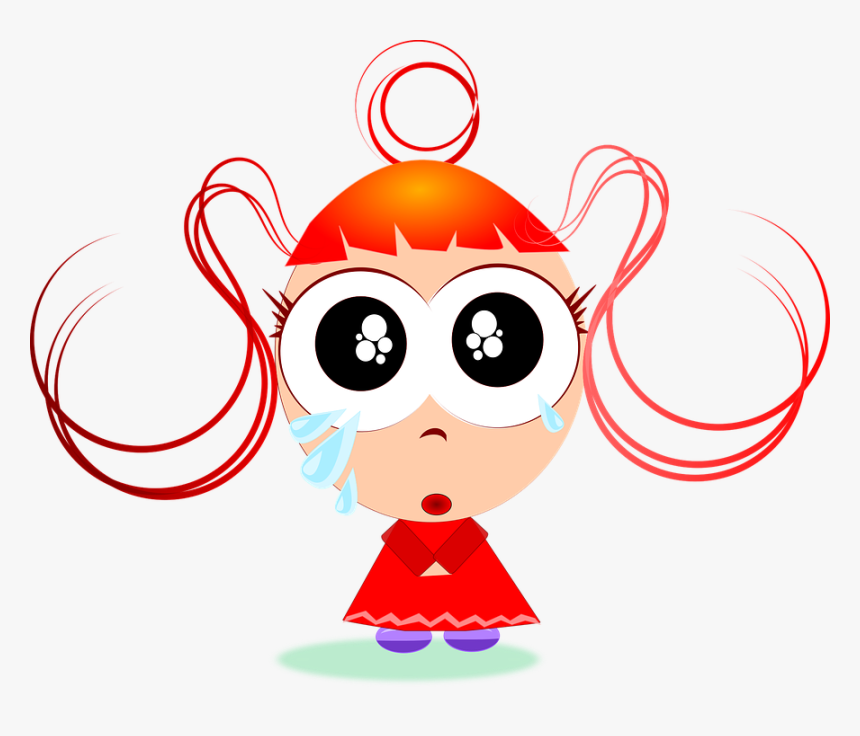 Cartoon Girl Free Vector Graphic Girls Sad Cartoon - Animated Girl Images For Whatsapp, HD Png Download