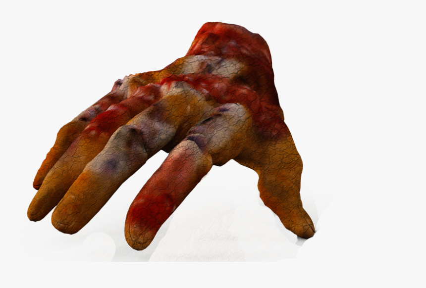 Hand, Spooky, Zombie, Weird, Blood, Horror, Isolated - Marine Invertebrates, HD Png Download