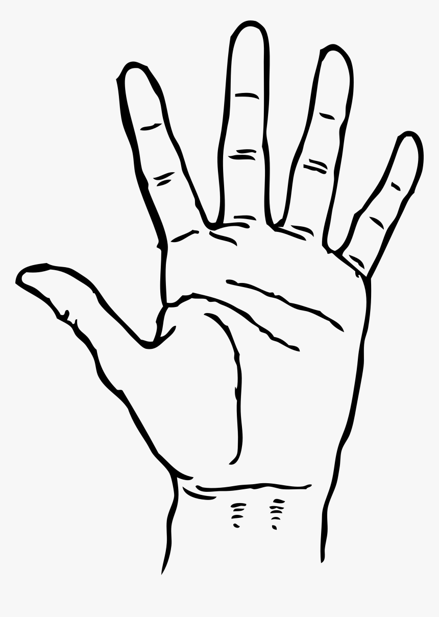 Praying Hands Clip Art - Hand Clip Art Black And White, HD Png Download