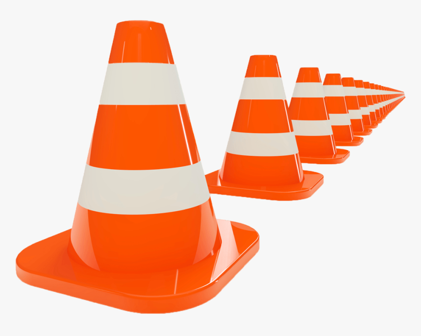 Construction Cone Png Image Background - Traffic Cones Transparent Background, Png Download