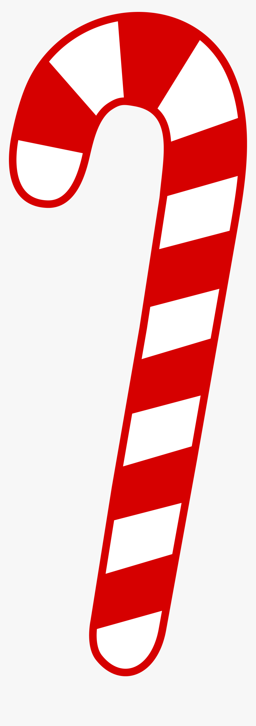 Red Christmas Candy Cane - Red And White Candy Canes, HD Png Download